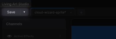 Save and Save As toolbar buttons